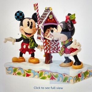 Jim Shore Disney Traditions Collection Mickey & Minnie Mailing Letters to Santa